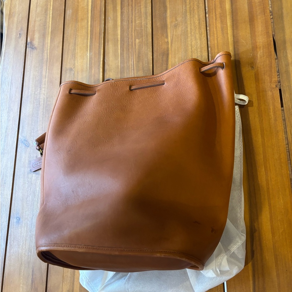 Vintage Leather Coach Bag Orangish/Tan